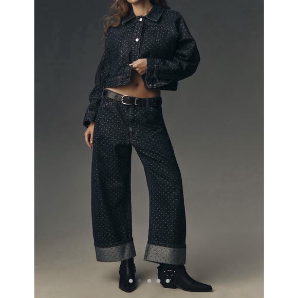 Anthropologie Denim - NWT Anthropologie Kayden High Ride Barrel Jeans Pilcro Dark 27